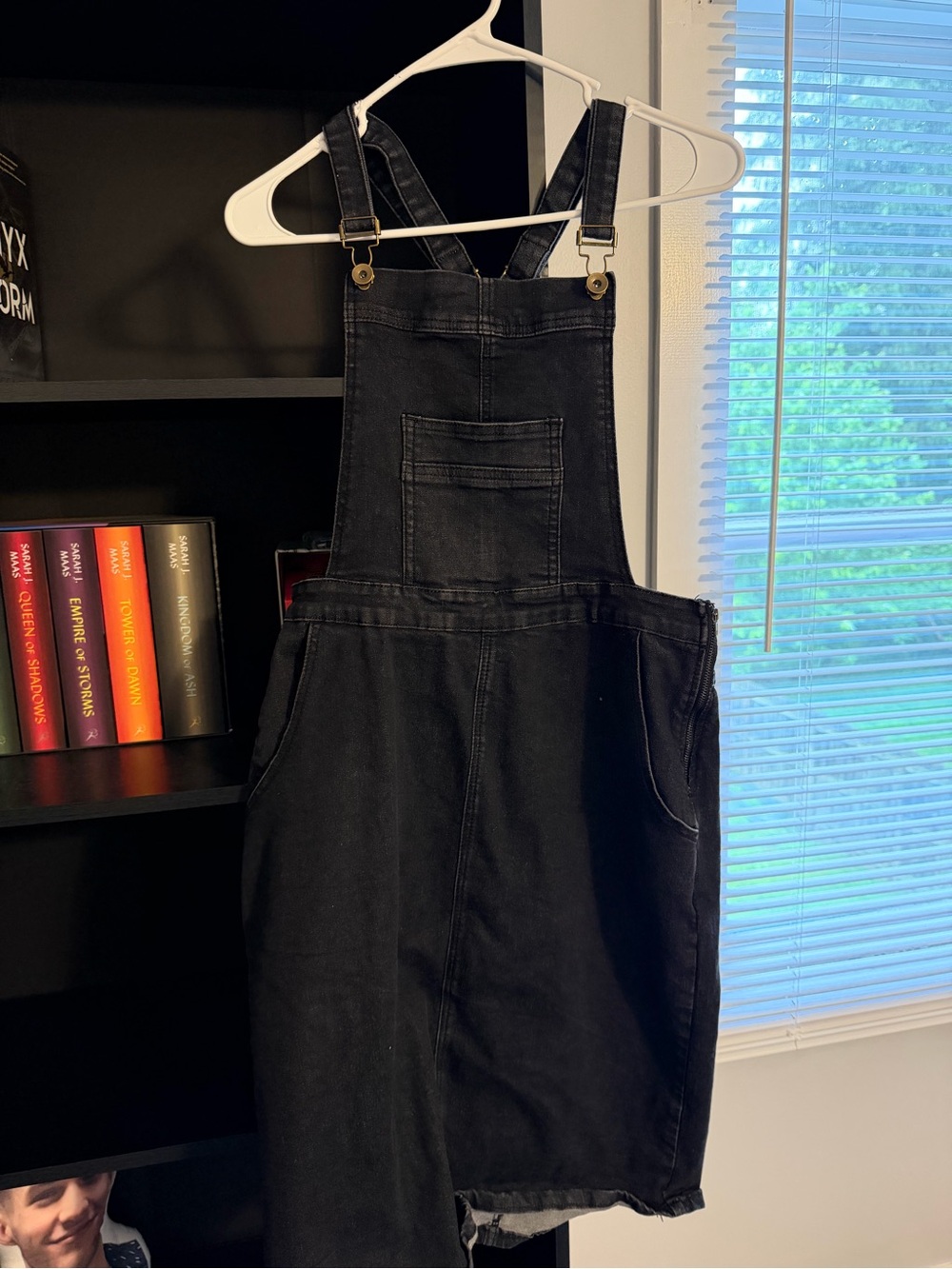 Black Denim Overall Dress - Casual Pinafore
